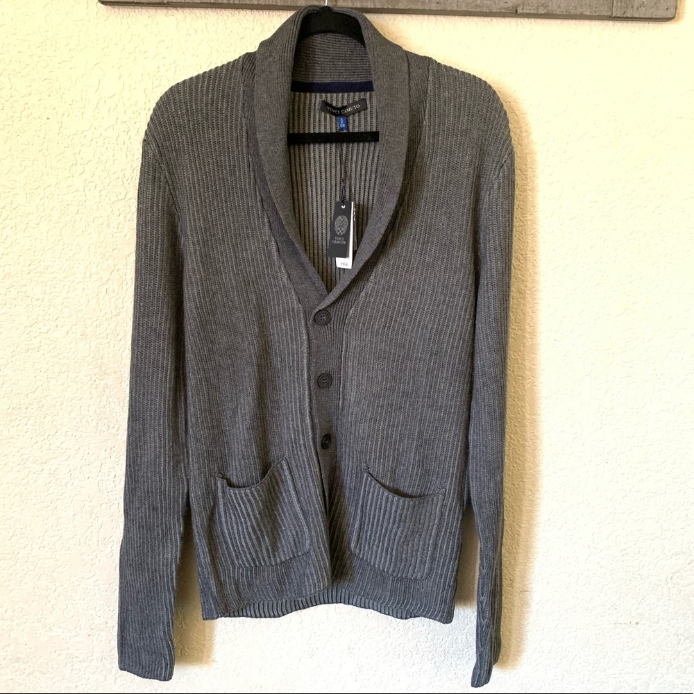 Vince Camuto Ribbed Cardigan Sweater Small